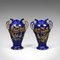 Blue Ceramic Baluster Vases, 1980s, Set of 2 1