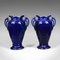 Blue Ceramic Baluster Vases, 1980s, Set of 2 3