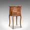 Antique French Walnut & Marble Bedside Cabinet, 1890s, Image 1