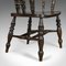 Antique English Victorian Elm Bow Back Armchair, 1900s 9