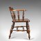 Antique Victorian English Elm Bow Chair, 1870s 3