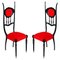Ebonisierte Chiavarine Chairs aus ebonisiertem Nussholz von Carlo Mollino, 1930er, 2er Set 1