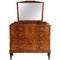 Art Deco Venetian Walnut and Marble Chest of Drawers, Image 1