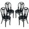 Black Ebonized Chairs from Thonet, 1920s, Set of 4, Image 3