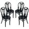 Schwarz ebonisierte Stühle von Thonet, 1920er, 4er Set 3