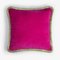 Cuscino Happy in fucsia e verde chiaro di Lo Decor, Immagine 1