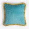 Coussin Happy Bleu Clair et Jaune de Lo Decor 1