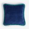 Coussin Happy Bleu Nuit et Sarcelle de Lo Decor 1