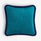 Coussin Happy Sarcelle et Bleu Nuit de Lo Decor 1