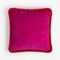 Cuscino Happy in fucsia e rosso di Lo Decor, Immagine 1