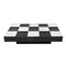 Black Melamine & Brushed Metal Checkered Coffee Table, 1950s 1