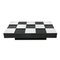 Black Melamine & Brushed Metal Checkered Coffee Table, 1950s, Image 1