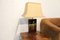 Faux Tortoiseshell Table Lamp with Brass Turtle, 1970s, Image 1