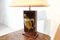 Lámpara de mesa de concha de imitación de tortuga de latón, años 70, Imagen 4