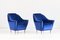 Blue Velvet Armchairs by Ico & Luisa Parisi for Ariberto Colombo, 1951, Set of 2, Image 8