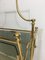 French Brass Neoclassical Magazine Rack with Glass Panels, 1960s 7
