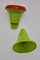 Tabourets en Plastique Rouge et Vert de Gigaplast, Italie, 1970s, Set de 2 8