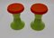 Italian Red and Green Plastic Stools from Gigaplast, 1970s, Set of 2 4