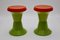 Italian Red and Green Plastic Stools from Gigaplast, 1970s, Set of 2 2