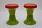 Italian Red and Green Plastic Stools from Gigaplast, 1970s, Set of 2, Image 2