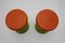 Italian Red and Green Plastic Stools from Gigaplast, 1970s, Set of 2 5