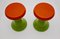 Taburetes italianos de plástico verde y rojo de Gigaplast, años 70. Juego de 2, Imagen 3