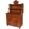 Biedermeier Walnuss Sideboard mit Regal, 19. Jh 1