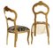 19th Century Italian Walnut Giltwood Side Chairs, Set of 2 4