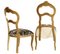 Italienische Walnuss Beistellstühle aus Vergoldetem Holz, 2er Set 4