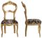 19th Century Italian Walnut Giltwood Side Chairs, Set of 2, Image 3