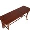 Antique Carved Solid Mahogany Art Nouveau Bench, Image 6