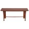 Antique Carved Solid Mahogany Art Nouveau Bench 1