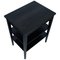 Table d'Appoint Rustique Vintage en Noyer Massif Noirci 2