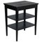 Vintage Ebonized Solid Walnut Rustic Side Table, Image 1