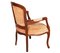 Art Nouveau Carved Walnut & Velvet Armchair, Image 3