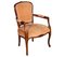 Art Nouveau Carved Walnut & Velvet Armchair 1