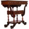 Neo-Gothic Hand-Carved Walnut Console Table, 1920s 1