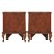 Vintage Italian Serpentine Walnut, Burl, & Mahogany Nightstands, Set of 2, Image 1