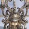 Baroque Louis XIV 6-Light Silver Plated Bronze Chandelier, 1890s 2