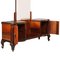 Italian Chippendale Style Walnut & Burl Walnut Veneer Dressing Table, 1940s 3