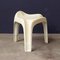 Tabouret en Plastique Blanc Organique, 1970s 1