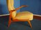 Pastel Yellow Wingback Chair, 1950s 6