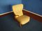 Pastel Yellow Wingback Chair, 1950s 4
