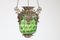 Antique French Brass Hall Lantern with Original Green Glass Shade, 1900s 3