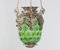 Antike französische Laterne aus Messing mit originalem grünem Glasschirm, 1900er 6