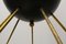 Mid-Century Italian Black & Gold Sputnik Chandelier from Stilnovo, 1960s, Image 7