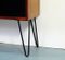 Rosewood Sideboard with White and Black Sliding Doors, 1960s 2