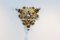 Lampada a incasso Hollywood Regency con fiori dorati di Hans Kögl, anni '70, Immagine 5