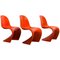 Stapelbarer orangener Stuhl von Verner Panton für Herman Miller, 1965 1