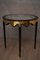 Italian Black Shellac Brass & Glass Side Tables, 1950, Set of 2 4